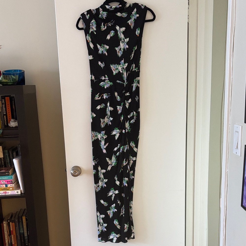Diane Von Furstenberg Black Floral Dress